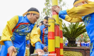 Tái hiện lễ thượng nêu ở Thành Nhà Hồ