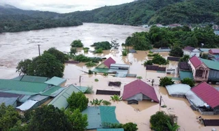 Ảnh hưởng bão số 3, hồ chứa thủy điện Bản Vẽ xuất hiện lũ kỷ lục