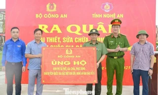 Bộ Công an chung tay khắc phục hậu quả bão số 5 tại Nghệ An