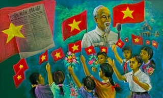 Thầy giáo tái hiện khoảnh khắc lịch sử 2/9 bằng phấn màu