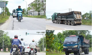 Tuyến đường chi chít ổ gà, 'nát như tương' ở Nghệ An