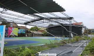 Nhiều sân Pickleball hư hỏng, đổ sập sau bão Kajiki