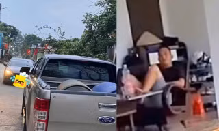 Đỗ bán tải chắn đường, chủ xe thản nhiên ngồi hiên nhà nói ‘lùi xe mà đi’