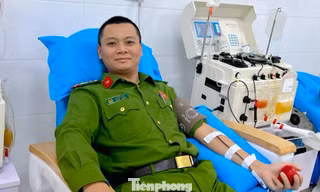 Đại úy công an hơn 10 năm hiến máu cứu người, lan tỏa nghĩa cử vì cộng đồng