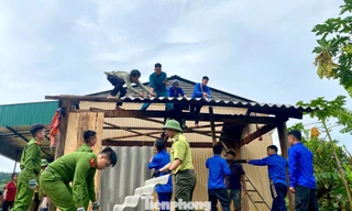 Tuổi trẻ Nghệ An đội mưa giúp người dân khắc phục hậu quả cơn bão dị thường