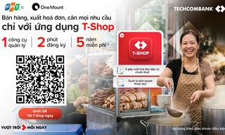 Techcombank ra mắt ứng dụng T-Shop giúp hộ kinh doanh quản lý bán hàng vượt trội: 2 phút đăng ký, 5 năm miễn phí