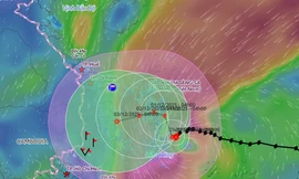 Bão có khả năng đổ bộ đất liền Bình Định – Phú Yên cũ