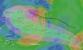 Bão Bualoi có thể rất mạnh trên Biển Đông