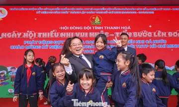 Sôi động ngày hội ‘Thiếu nhi vui khỏe - Tiến bước lên Đoàn’ của học sinh Thanh Hóa 