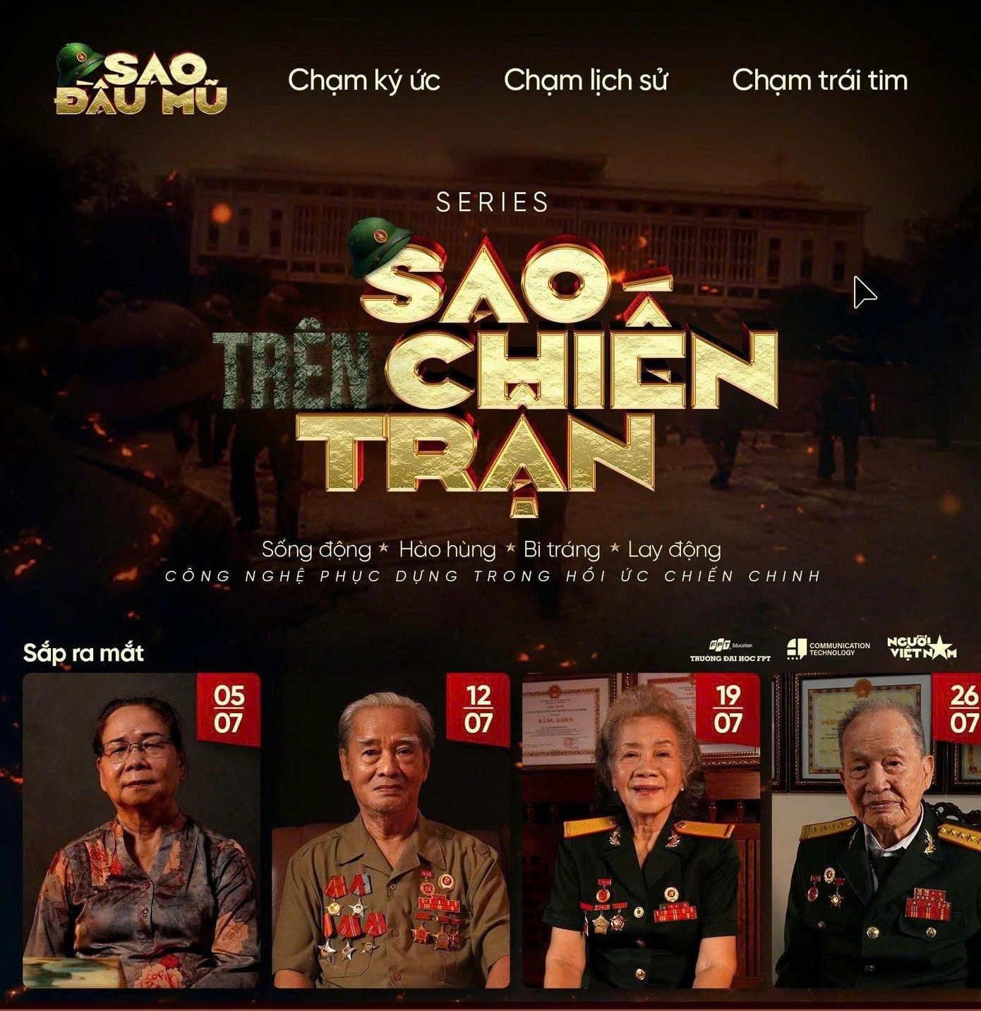 Các nhân vật lịch sử tham gia chuỗi series Sao trên chiến trận. (Ảnh: Sao Đầu Mũ) anh-1-cac-nhan-vat-lich-su-tham-gia-chuoi-series-sao-tren-chien-tran.jpg
