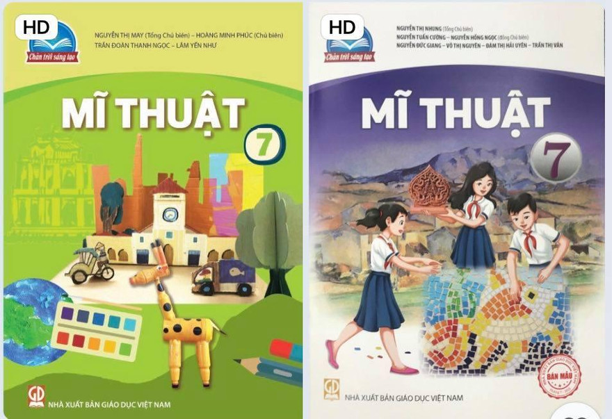 Bản mẫu SGK Mĩ thuật lớp 7 thuộc NXBGDVN (tác giả cung cấp)