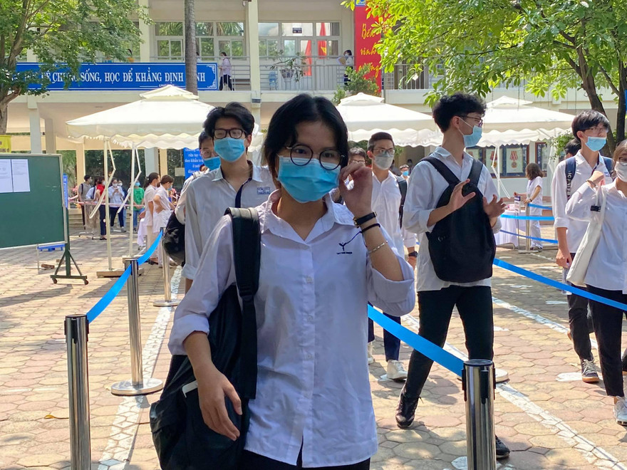 Thí sinh dự thi đợt 1 kỳ thi tốt nghiệp THPT 2021. 