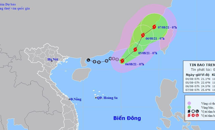 Bão số 4 di chuyển về phía tỉnh Phúc Kiến (Trung Quốc), nắng nóng tiếp tục tại các tỉnh miền Bắc, miền Trung nước ta.
