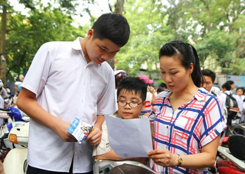 Thí sinh thi tuyển vào lớp 10 của một trường THPT chuyên năm 2015