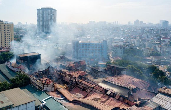 Vụ cháy ở Cty phích nước Rạng Đông, quận Thanh Xuân