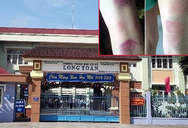 Trường THCS Long Đoàn, nơi xảy ra vụ việc