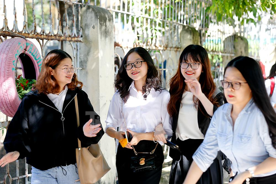 Sinh viên trường ĐH Sư phạm Hà Nội. Ảnh chụp tại lễ khai giảng năm học mới năm 2020