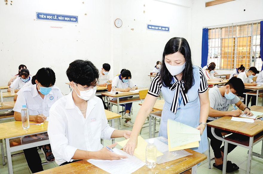 Thí sinh An Giang thi tốt nghiệp THPT đợt 1. Ảnh:Báo An Giang