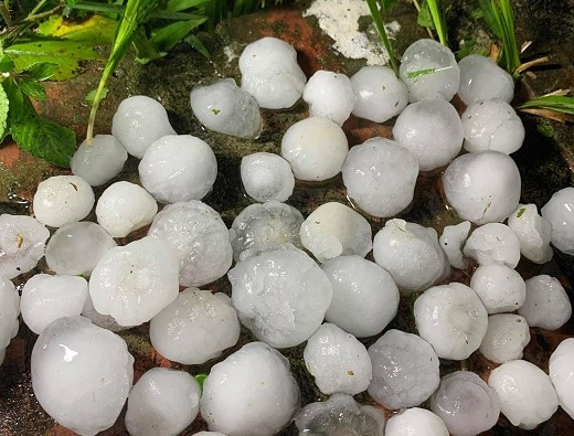 Mưa đá xảy ra tại nhiều địa phương vào 30 và mùng Một Tết Canh Tý.