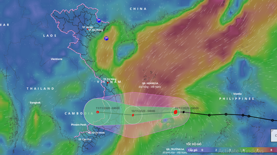 Hoàn lưu bão kết hợp với không khí lạnh gây mưa cho các tỉnh miền Trung từ chiều nay. 