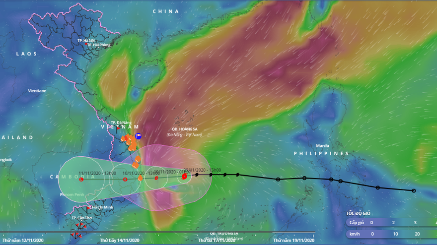 Bão đang áp sát đất liền, dự báo đổ bộ từ đêm nay đến sáng mai.
