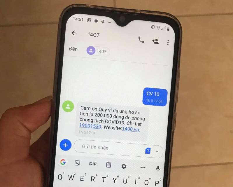 số tiền thu về từ nhắn tin ủng hộ phòng chống COVID-19 đã đạt 150 tỷ vào hôm nay.