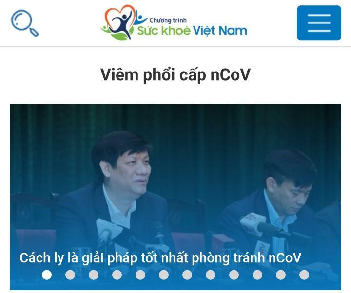 Ra mắt ứng dụng di động về dịch corona