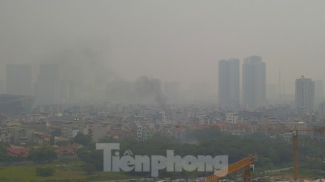 Sau một ngày trong lành, Hà Nội lại ô nhiễm nghiêm trọng sáng nay