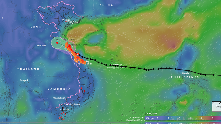 Bão số 13 đã suy yếu thành áp thấp nhiệt đới trong chiều nay.