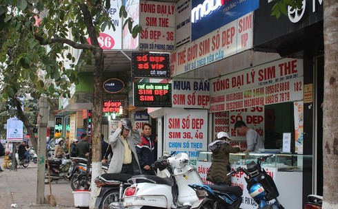 Các đại lý sim thẻ sẽ bị thanh tra từ tháng 10/2019. Ảnh minh họa.
