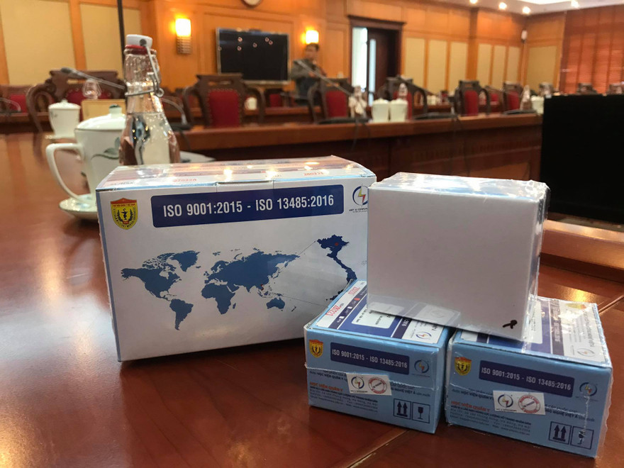 Bộ Kit do Hoc viện Quân y và Công ty Việt Á sản xuất. Ảnh: Nguyễn Hoài