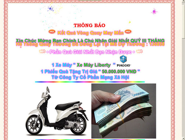 Nhiều website giả mạo thu thập tài khoản ngân hàng người truy cập