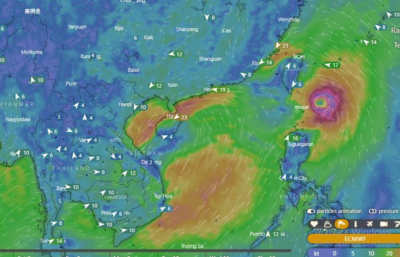 Thêm một cơn bão hình thành ở vùng biển phía Bắc của Philippines, dự báo sẽ tương tác với 2 ATNĐ trên Biển Đông.