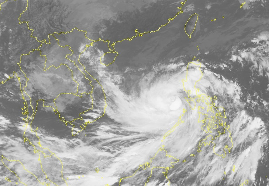 Ảnh vệ tinh chụp bão số 9.