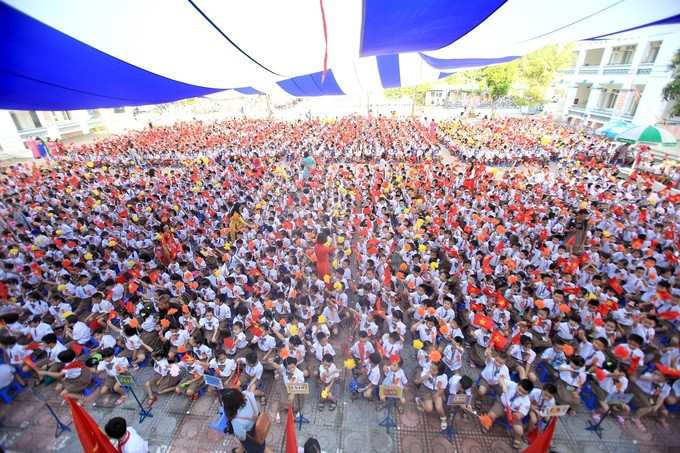 năm học 2018 - 2019, trường Tiểu học Chu Văn An có hơn 1.100 học sinh vào lớp 1