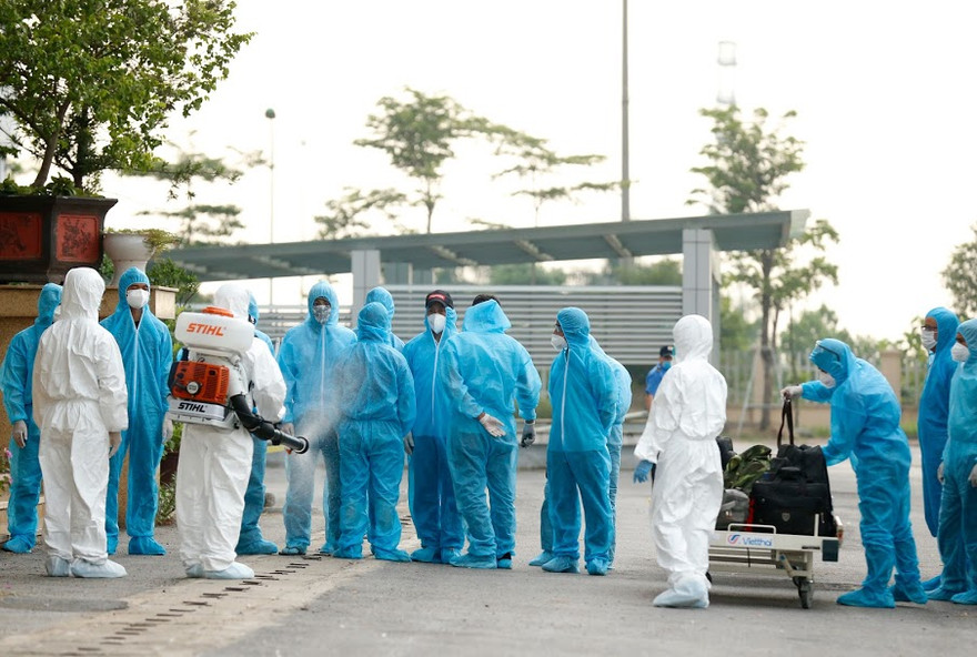 Đoàn công dân từ Guinea Xích đạo về nước ngày 29/7 Ảnh: Như Ý