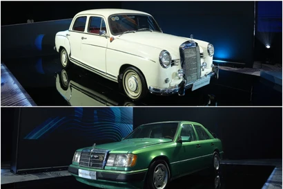 Bộ đôi xe Mercedes cổ trưng bày tại Hà Nội