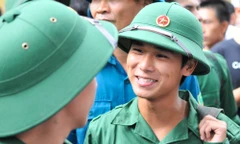 Tân binh rạng rỡ ngày nhập ngũ