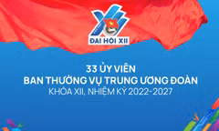 INFOGRAPHIC: 33 Ủy viên Ban Thường vụ T.Ư Đoàn khóa XII, nhiệm kỳ 2022 - 2027