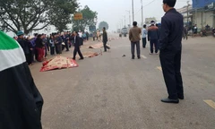 Hiện trường vụ tai nạn liên hoàn.