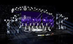 Phối cảnh sân khấu đêm Chung kết HHVN 2018