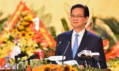 Thủ tướng Nguyễn Tấn Dũng phát biểu chỉ đạo tại Đại hội Đảng bộ thành phố Hải Phòng.
