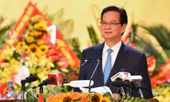 Thủ tướng Nguyễn Tấn Dũng phát biểu chỉ đạo tại Đại hội Đảng bộ thành phố Hải Phòng.