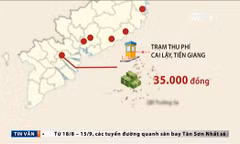 Xe đi từ Bắc vào Nam phải trả bao nhiêu phí BOT?  