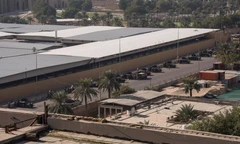 Khu vực đại sứ quán Mỹ ở Baghdad. (Ảnh: Reuters)