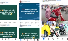 Công an bác thông tin 'dừng xe máy mặc áo mưa có thể bị phạt tới 14 triệu đồng' 