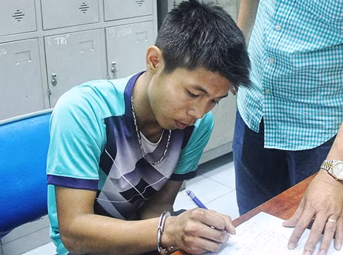 Tình khai báo tại cơ quan điều tra. Ảnh: Công an cung cấp