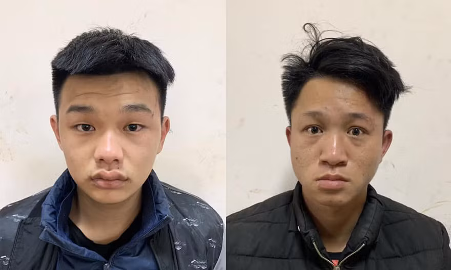 Hai đối tượng bị bắt giữ. Ảnh Công an cung cấp