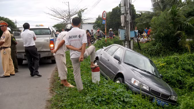 Hiện trường vụ tai nạn chiều 17/6.