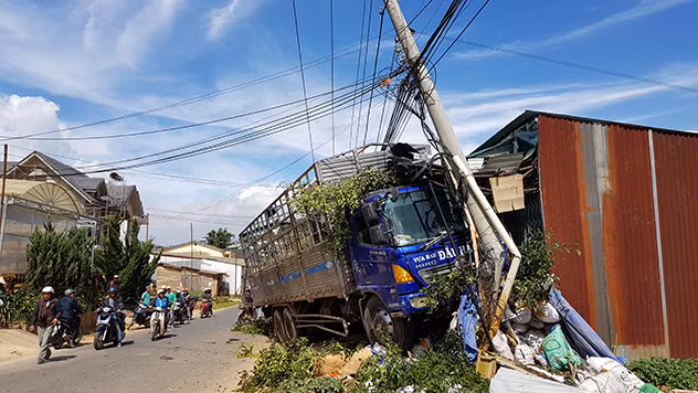 hiện trường vụ tai nạn